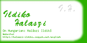ildiko halaszi business card