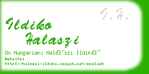 ildiko halaszi business card